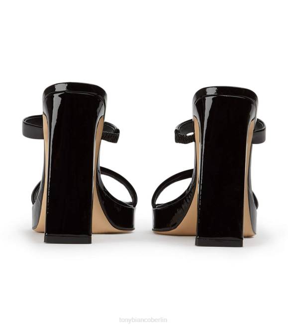 Plateau-Absätze| de Tony Bianco Frauen Diane Heels schwarzes Lackleder 46245